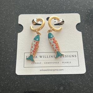 La Pesca Earrings by Erika Williner-Aqua