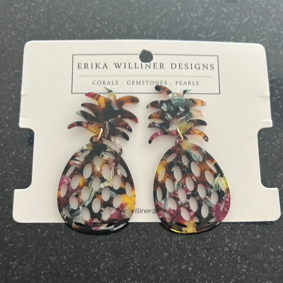 Anana Pineapple Resin Earrings by Erika Williner