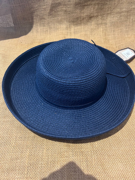 Navy Blue straw hat