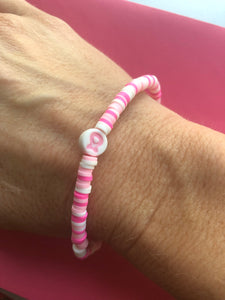 Handmade Breast Cancer Awareness Bracelet