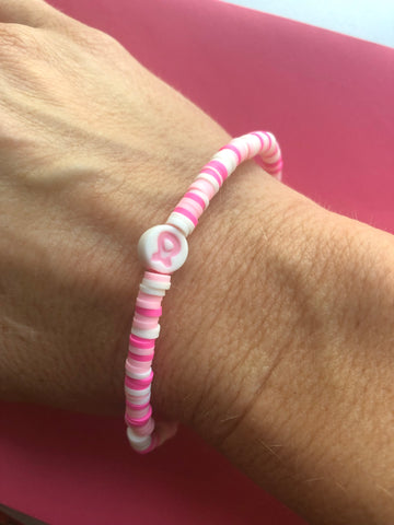 Handmade Breast Cancer Awareness Bracelet