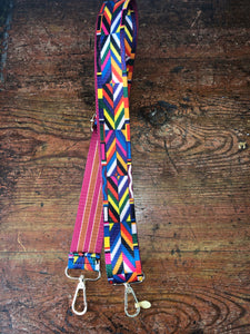 Guitar strap for crossbody purse-Aztec print