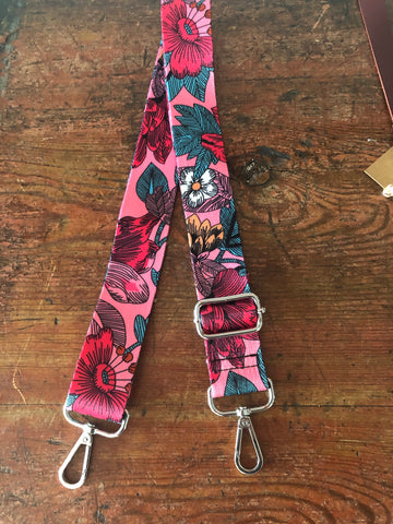 Guitar strap for crossbody purse-Floral print