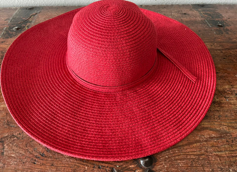 Red Floppy Sun Hat
