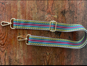 Guitar strap for crossbody purse-Multi Color