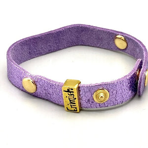 Erimish Purple Leather Bracelet